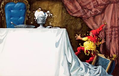 I viaggi di Gulliver, tempera su cartone