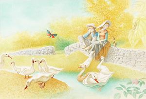 La piccola guardiana d'oche