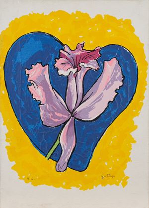 Heart with orchid