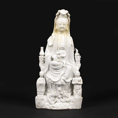 Guanyin in Blanc De Chine, Secolo XVIII