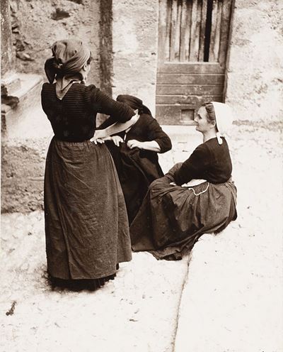 Donne di Scanno, stampa vintage alla gelatina ai sali d'argento