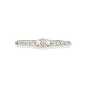  - Spilla con perle e diamanti 