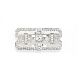  - Spilla con perle e diamanti