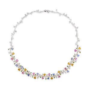  - Collana con zaffiri multicolor