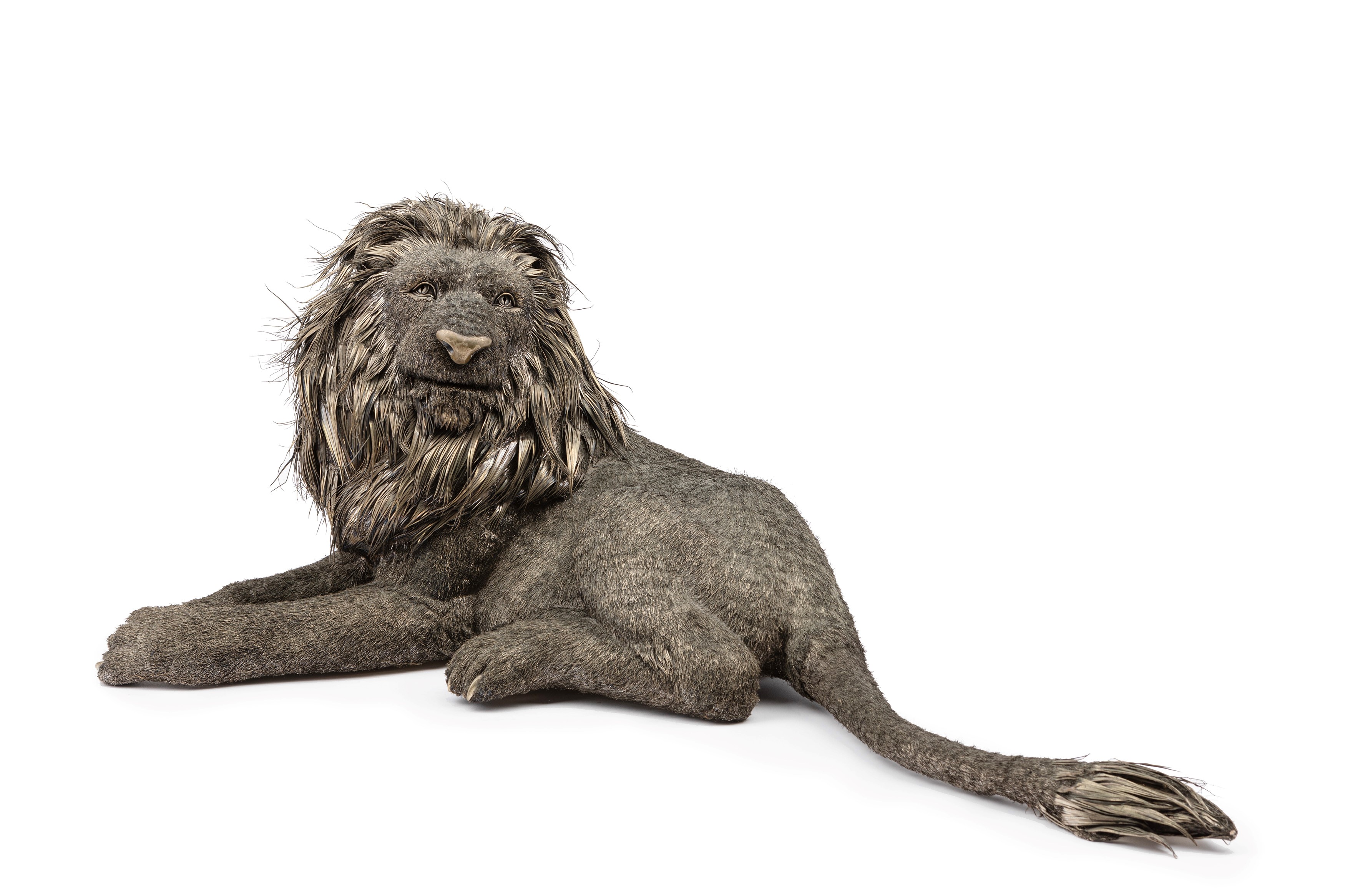 Mario Buccellati - Importante Scultura Raffigurante Leone Accovacciato