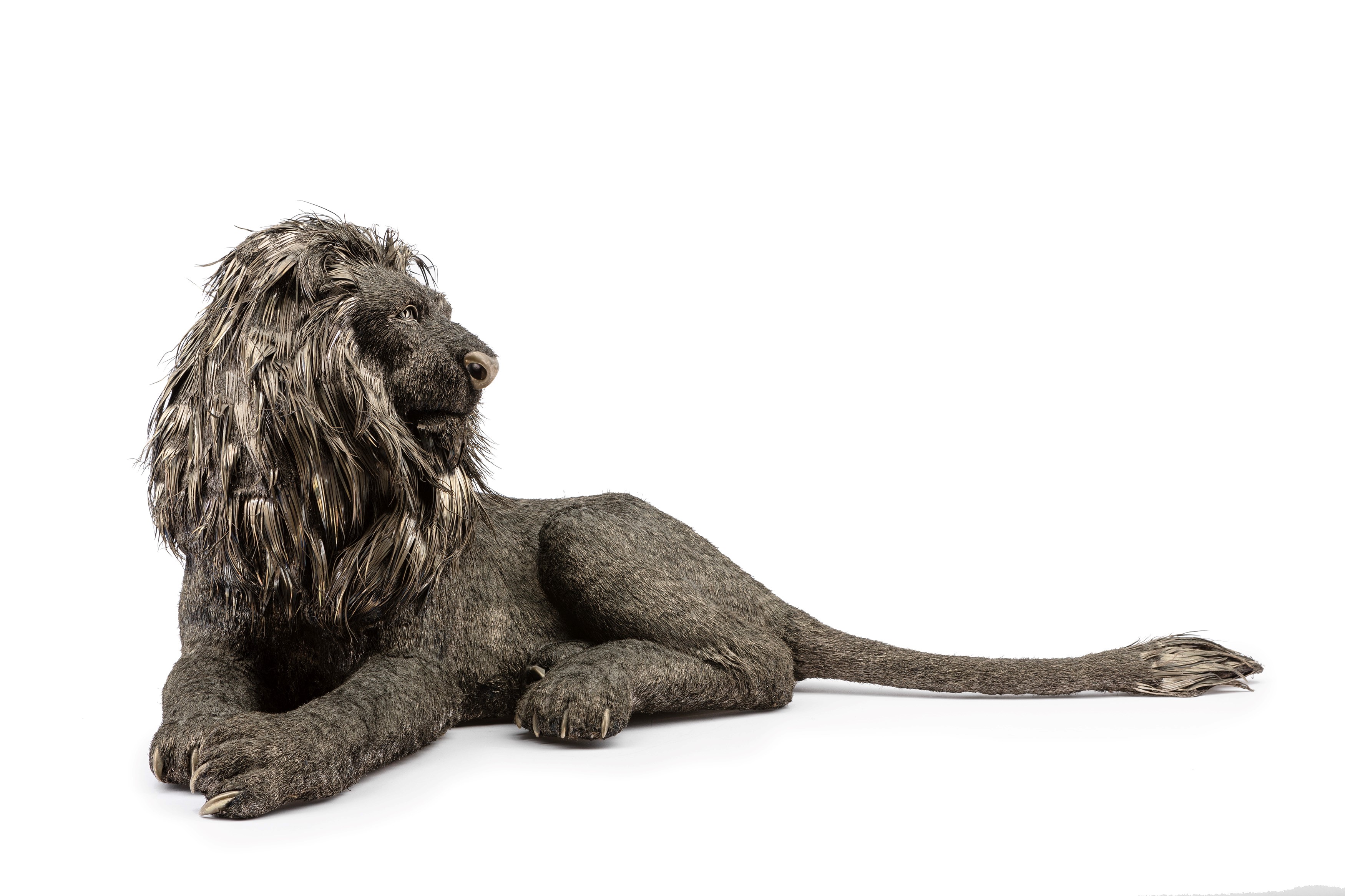 Mario Buccellati - Importante Scultura Raffigurante Leone Accovacciato