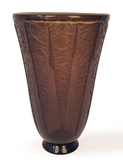 Grande Vaso in Vetro Fumè, Anni '30 del Novecento