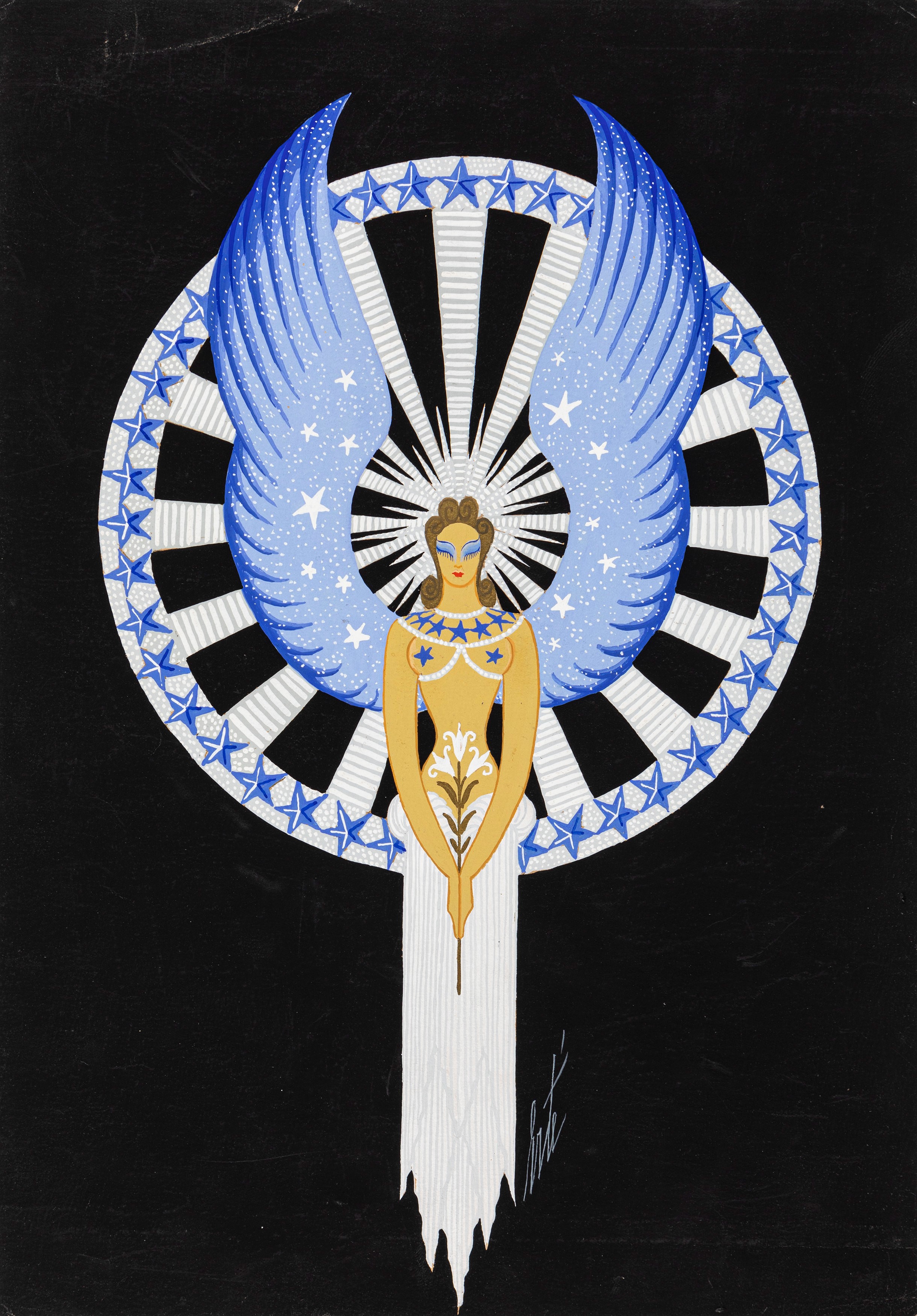 Erté (Romain de Tirtoff) - L'Ange 1943 | Erté & The Paris Music