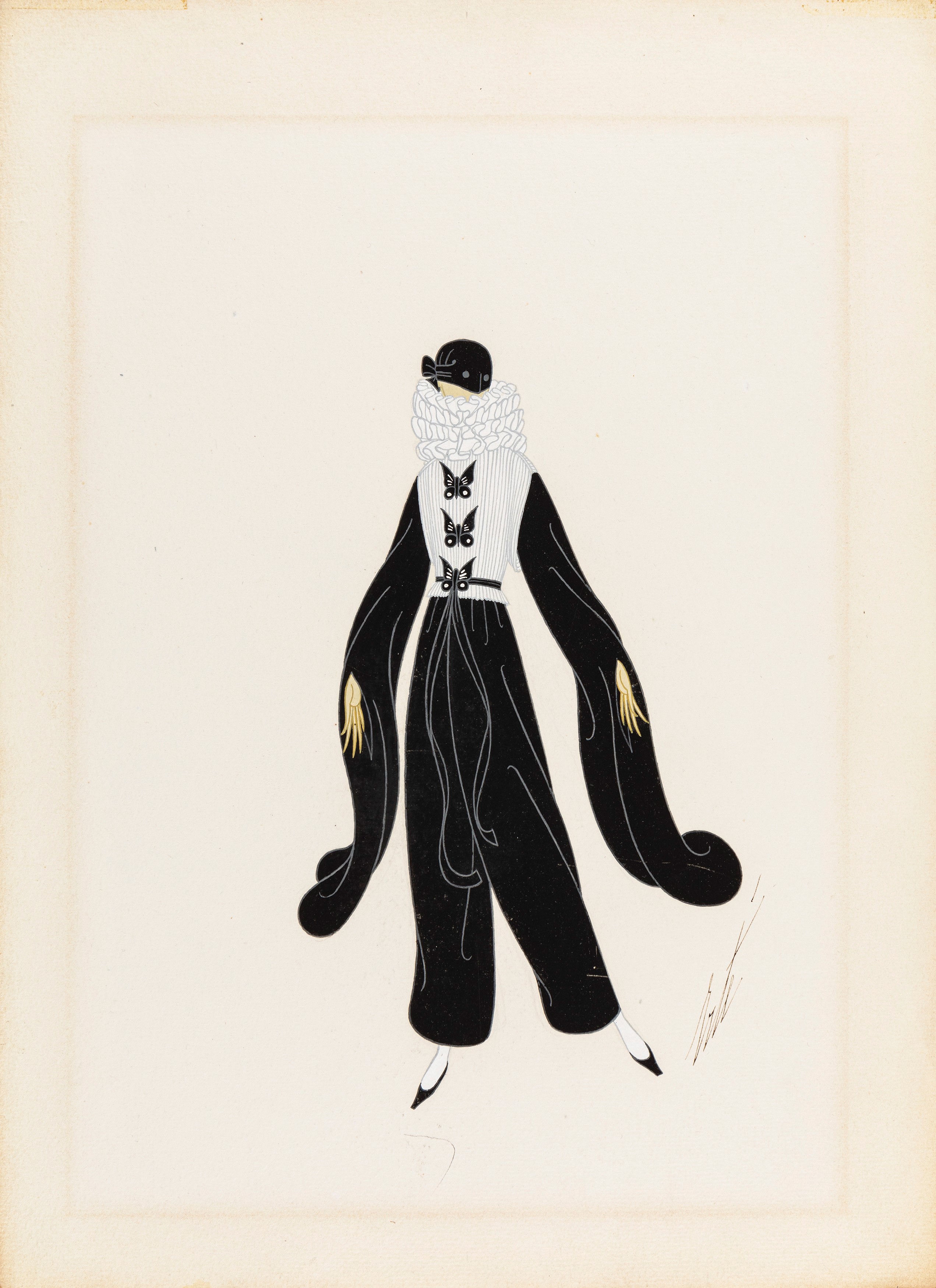 Erté (Romain de Tirtoff) - Pierrot 1933 | Erté & The Paris Music