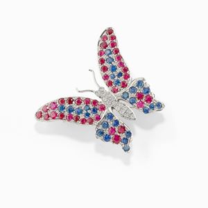Spilla in oro bianco 18K