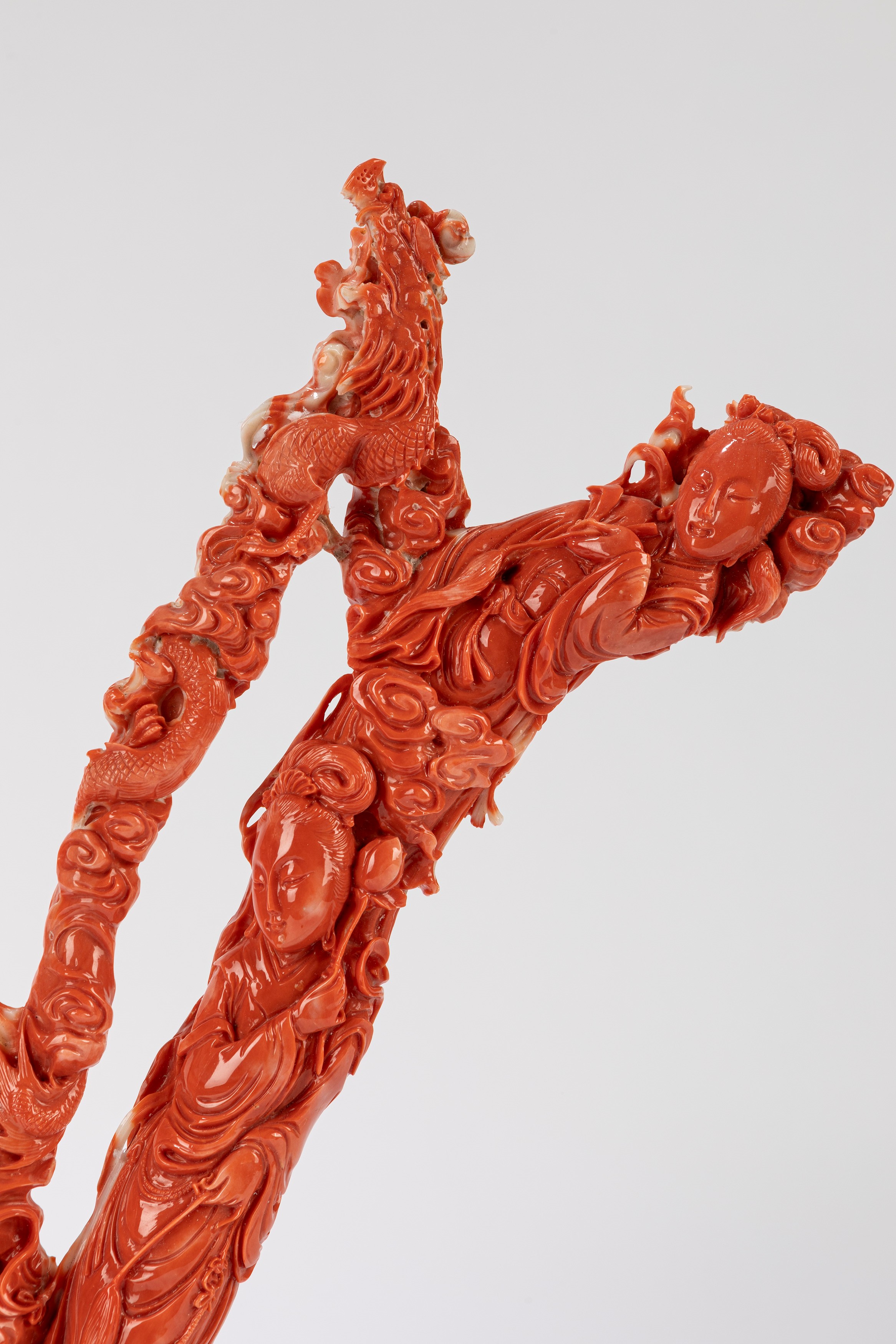 ☼Grande scultura in corallo rosso