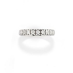 Anello eternel in oro bianco 18K e diamanti taglio brillante ct 0,80