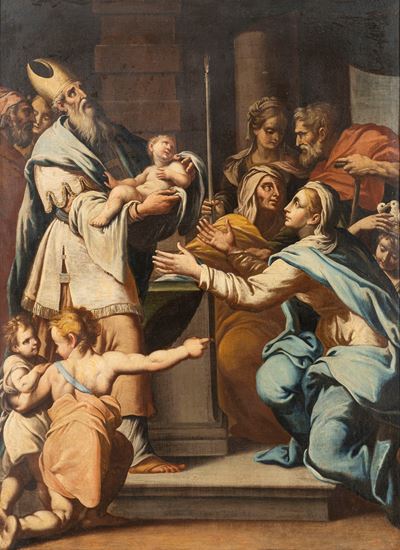 Presentazione di Gesù al Tempio, olio su tela
