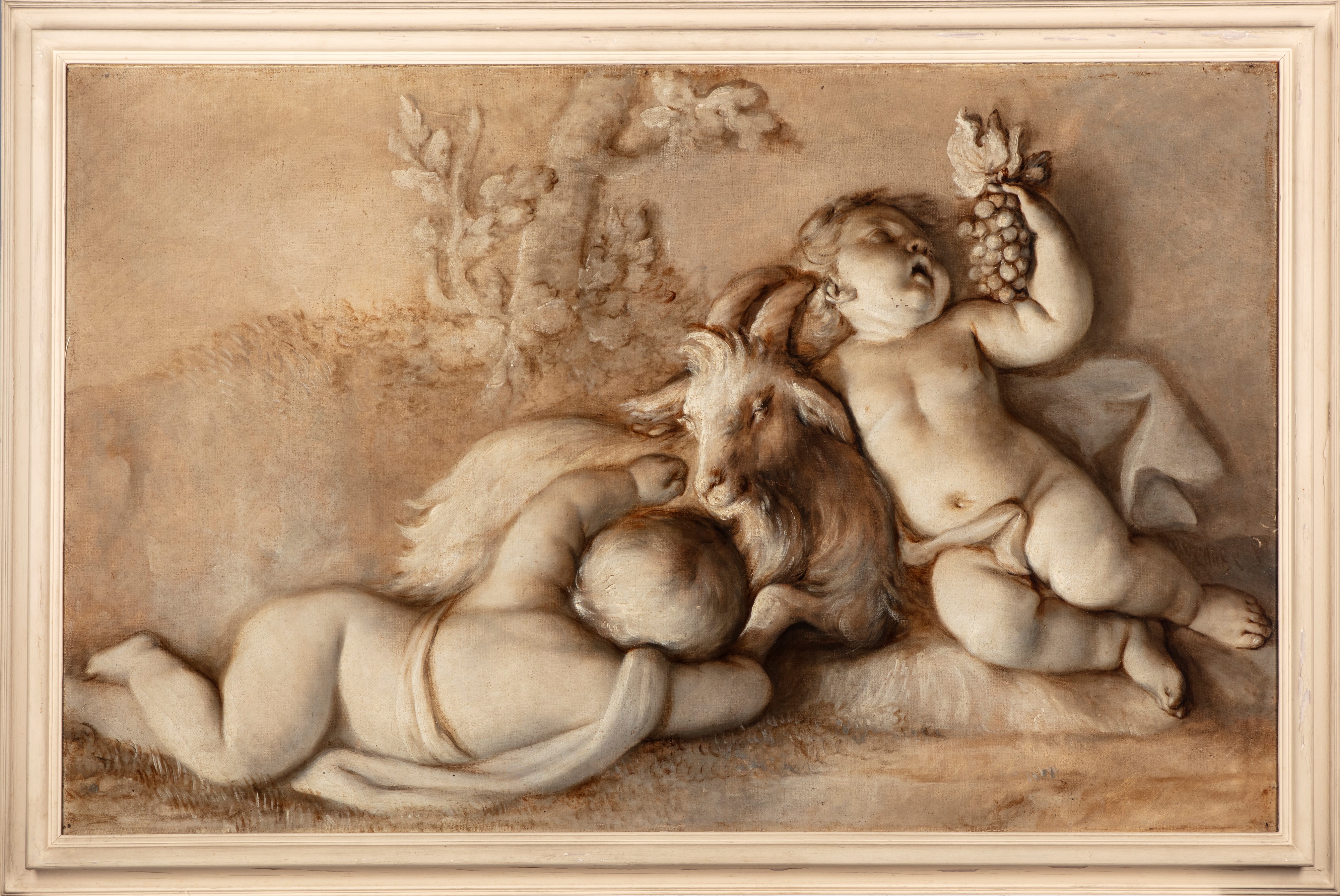 Scuola Francese, Secolo XVIII - Gioco di Putti con Capra; Gioco di Putti con Pecore