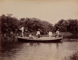 Siracusa - Fiume Anapo e raccolta dei papiri