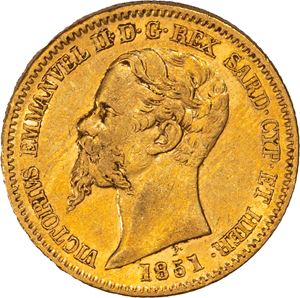 Regno di Sardegna, Vittorio Emanuele II, 20 lire, 1851, Torino