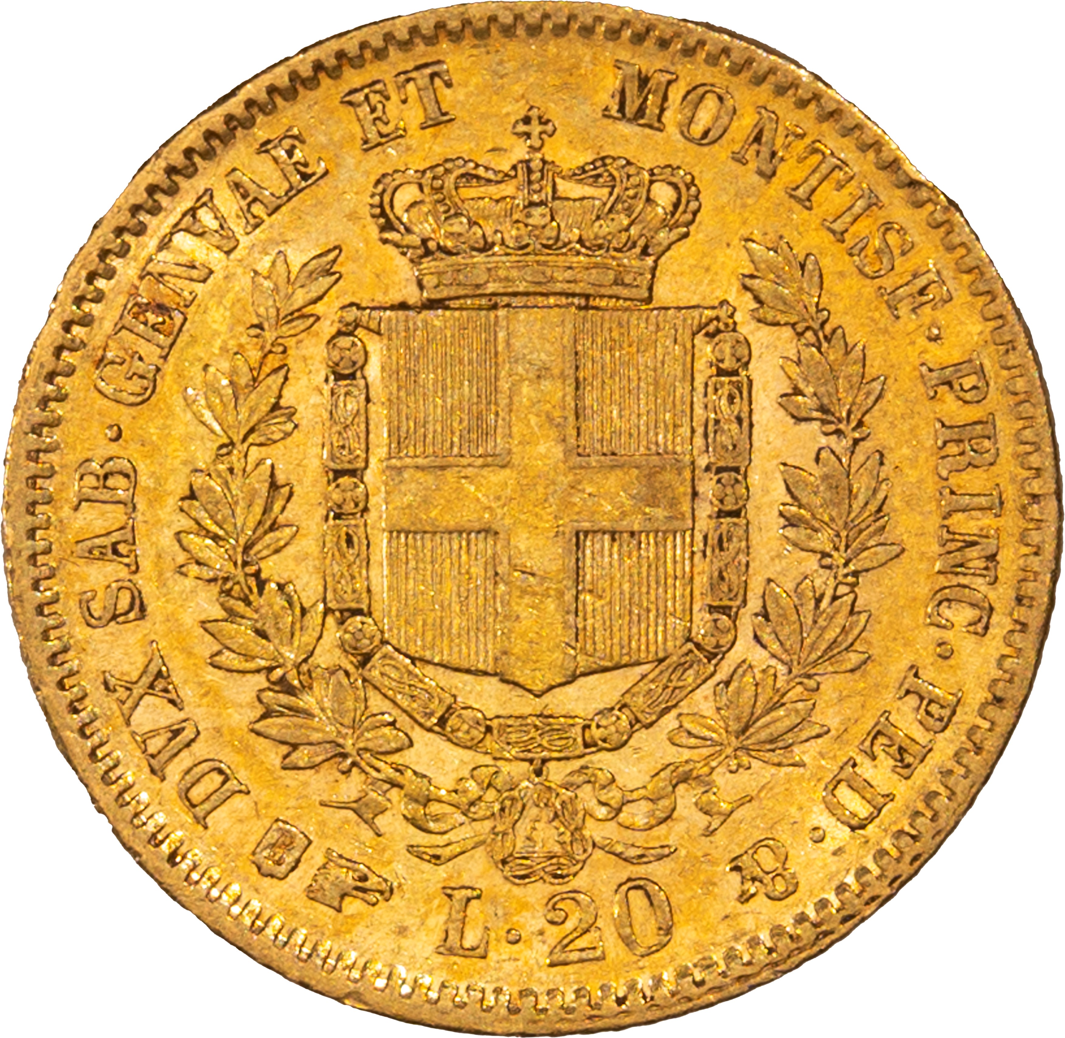 Regno di Sardegna, Vittorio Emanuele II, 20 lire, 1851, Torino