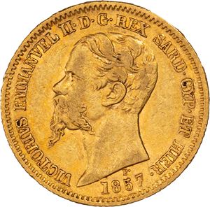 Regno di Sardegna, Vittorio Emanuele II, 20 lire, 1857, Torino