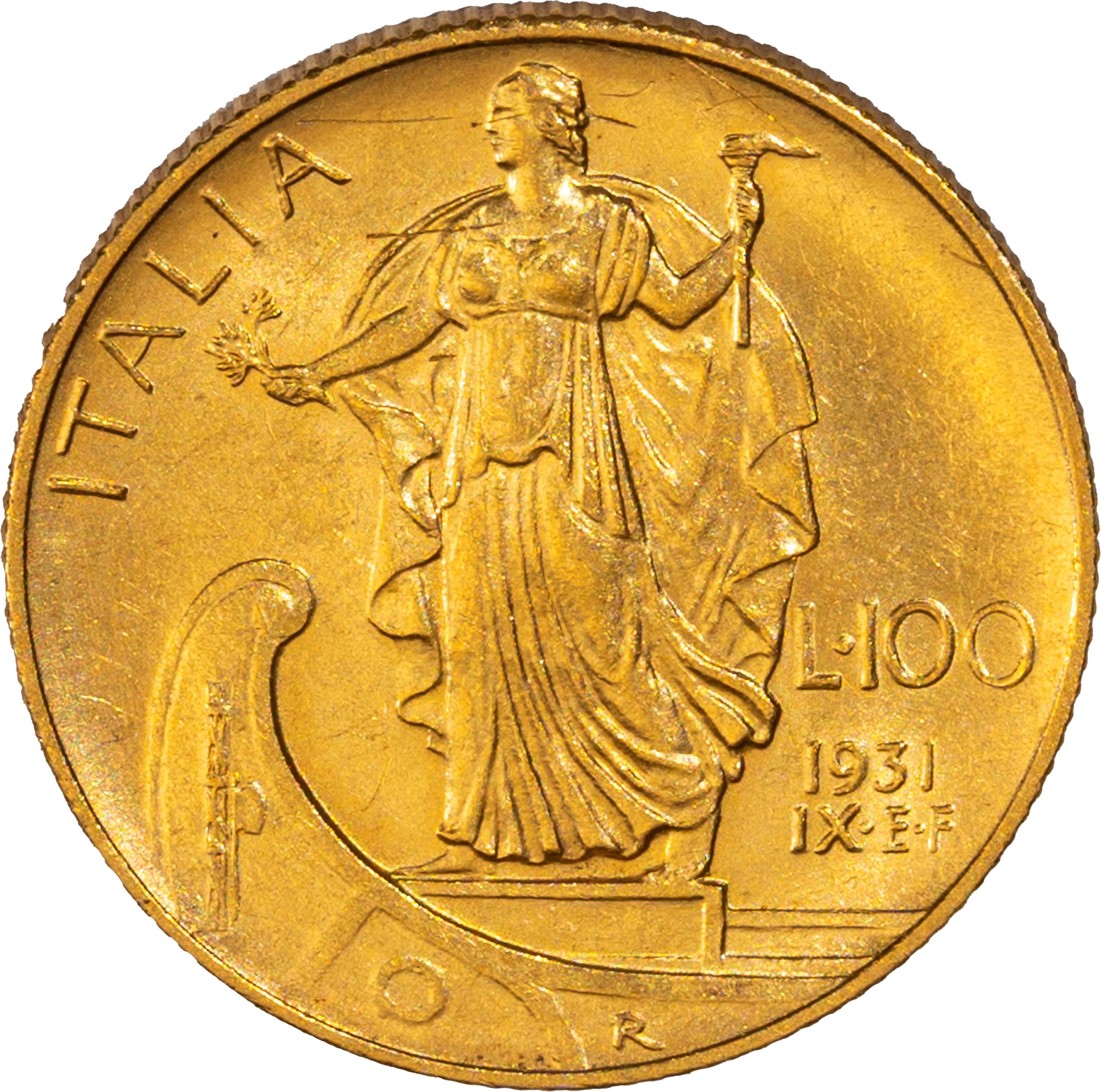Regno d'Italia, Vittorio Emanuele III, 100 lire, 1931, IX, Roma, Prora