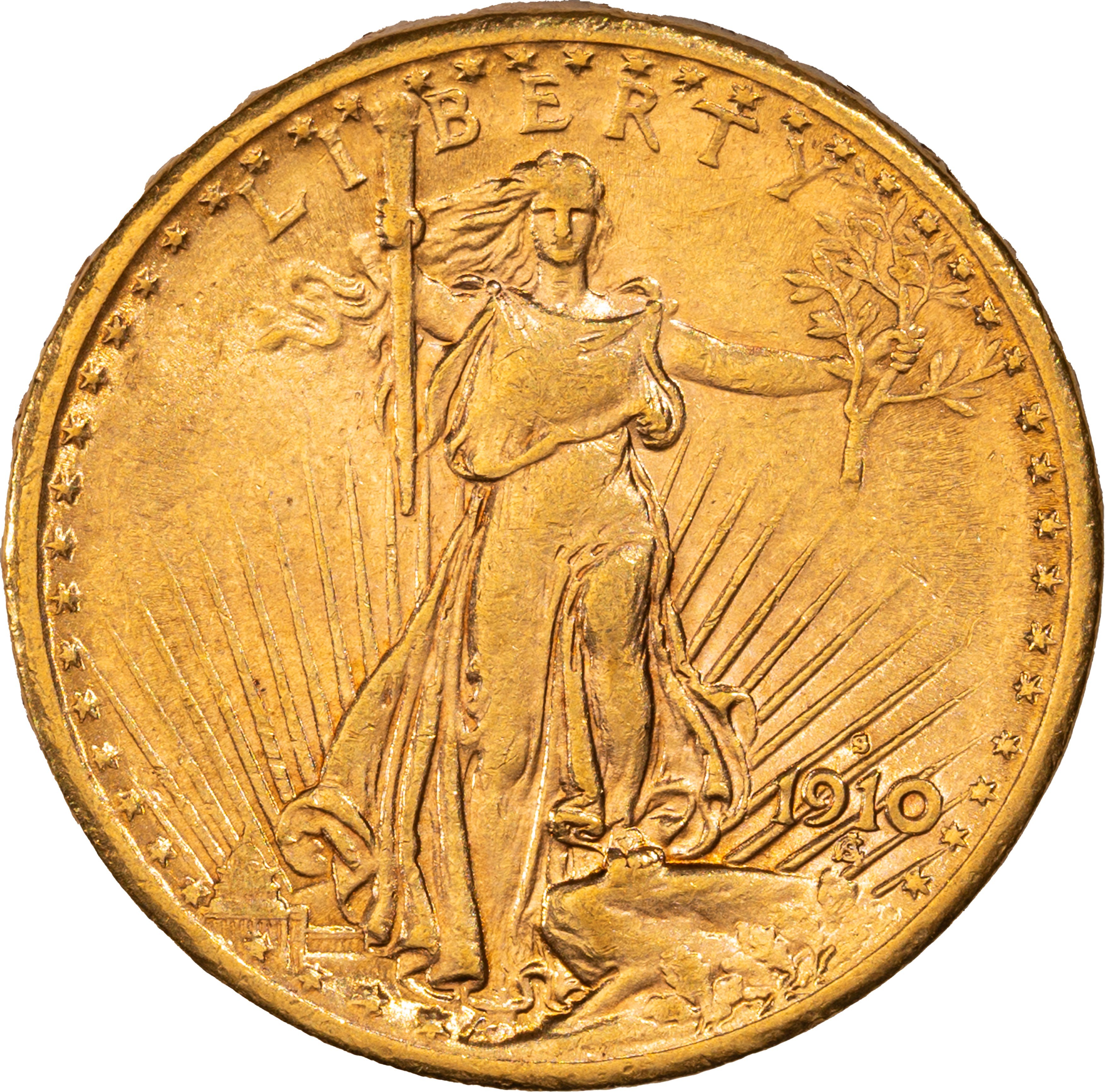 Saint-Gaudens, Double Eagle, 20 dollari, 1910, Philadelphia