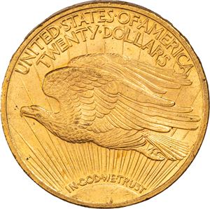 Stati Uniti d'America, 20 dollari, Saint-Gaudens - Double Eagle, IN·GOD·WE·TRUST, 1924, Philadelphia