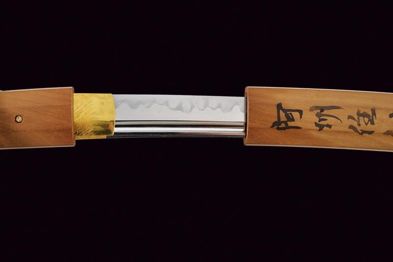 Importante wakizashi in shirasaya firmato Ashu ju Suke Hira