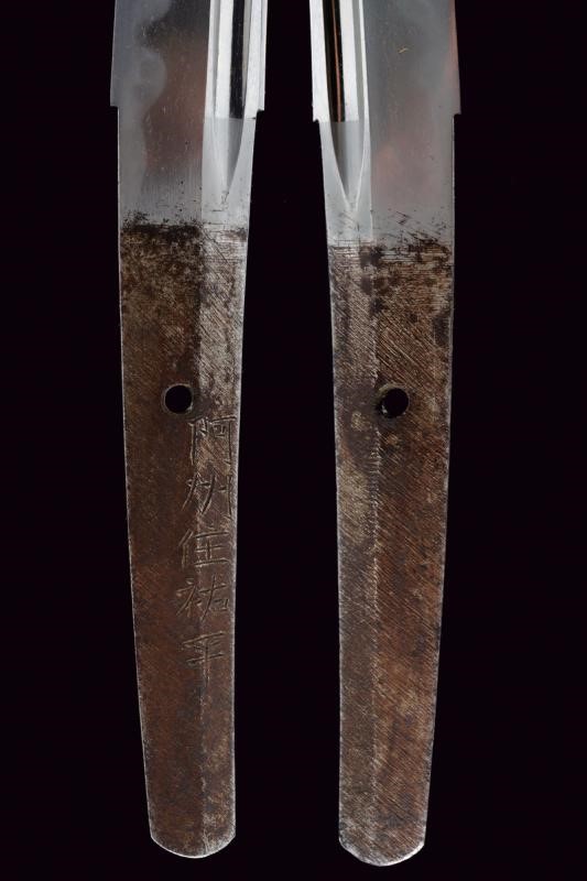 Importante wakizashi in shirasaya firmato Ashu ju Suke Hira