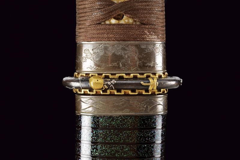 Bellissimo wakizashi firmato Toshi Haru Saku Inaba