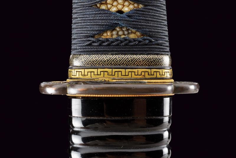 Ju Kane Ari, Wakizashi firmato con koshirae raffinata