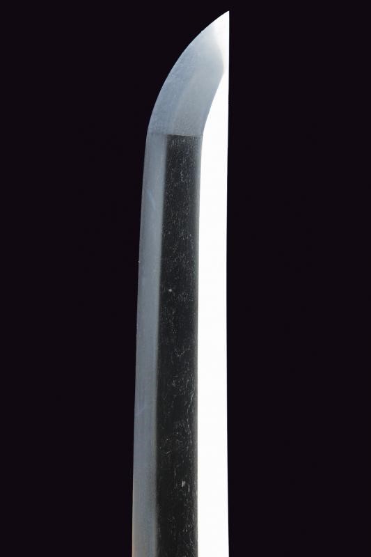 Kuni Karachi no Kami Fujiwara Masahiro, Tachi con koshirae, Giappone, Periodo Edo, lunghezza 105 ...