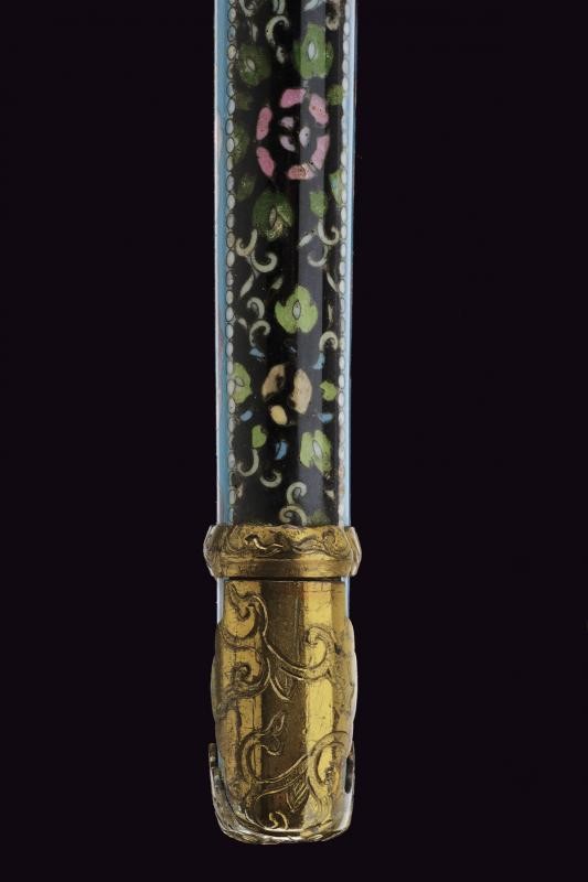 Koshirae per un tachi lavorato in cloisonne