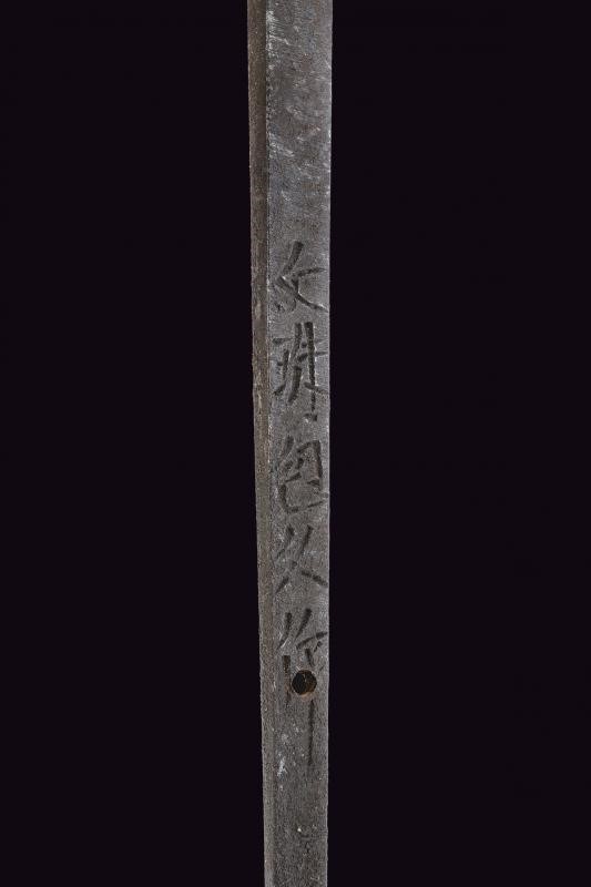 Yari in shirasaya con firma Monju Kane Hisa Saku