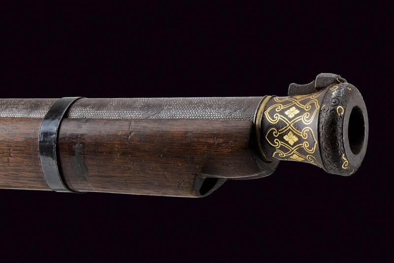 Raro teppo a miccia con canna incisa