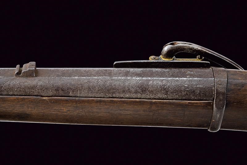 Raro teppo a miccia con canna incisa