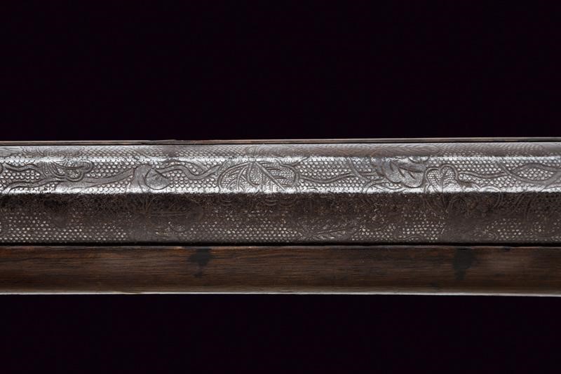 Raro teppo a miccia con canna incisa