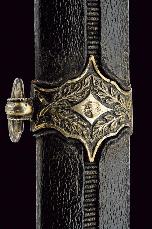 Shamshir, spada damascata in argento, Impero Ottomano, Fine XVIII - Inizio XIX Secolo