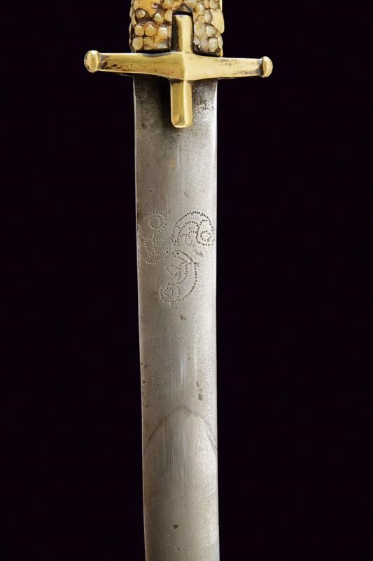 Rara sciabola tatara con lama in damasco