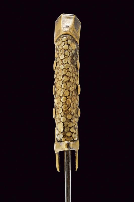 Rara sciabola tatara con lama in damasco