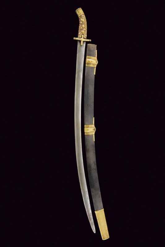 Rara sciabola tatara con lama in damasco