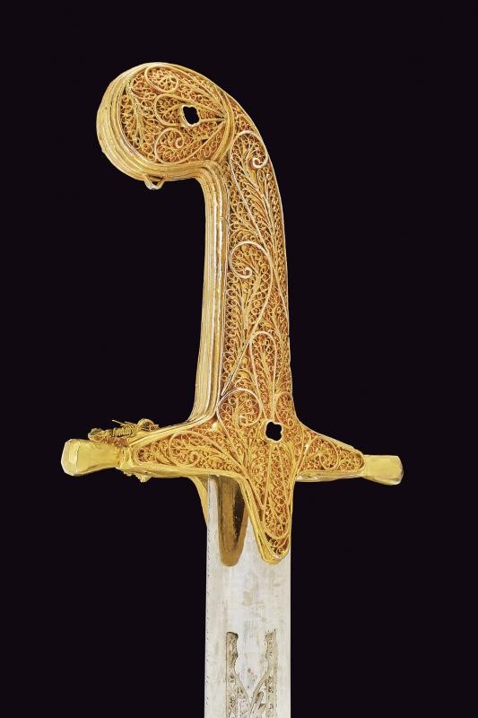 Saif di presentazione, Arabia Saudita, lunghezza 93 cm, XX Sec.
