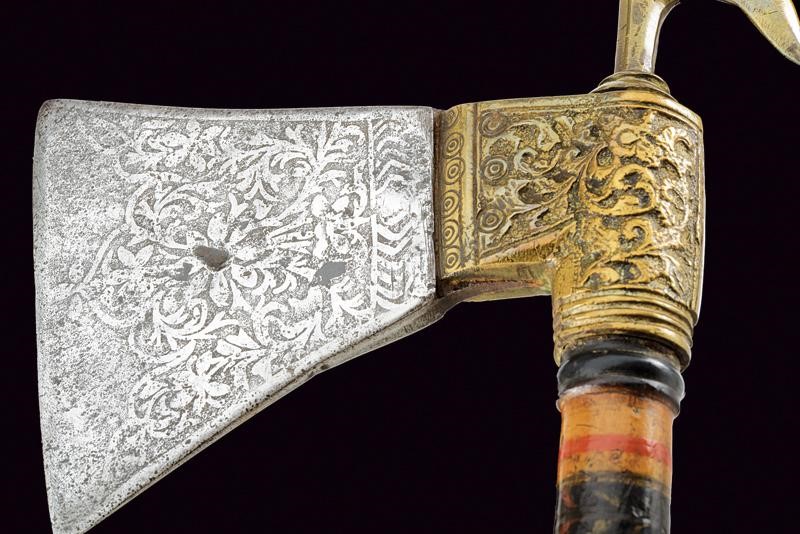 Indopersia, Tabar in ferro e ottone, XIX secolo