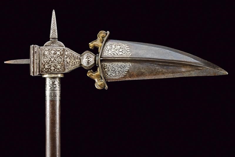 Martello d'armi Zaghnal, India, fine XIX secolo, lunghezza 65 cm