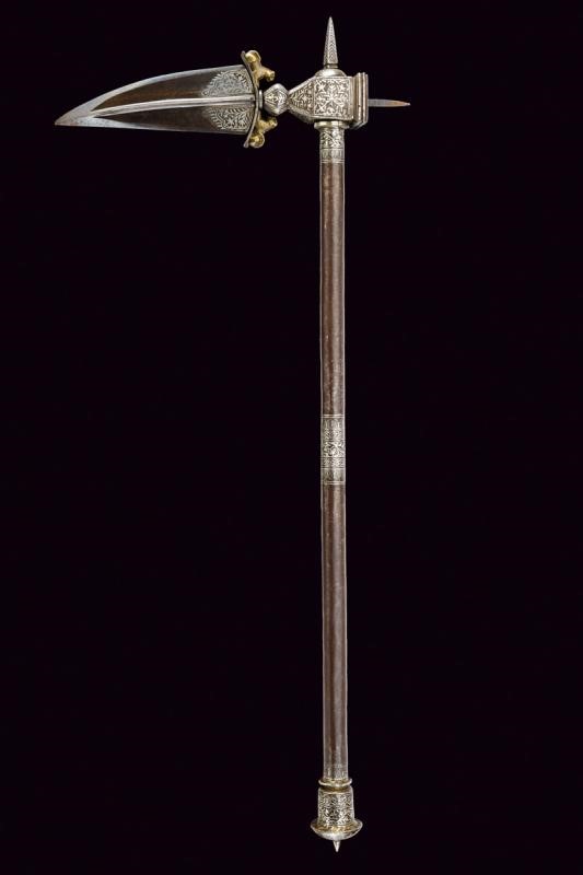 Martello d'armi Zaghnal, India, fine XIX secolo, lunghezza 65 cm