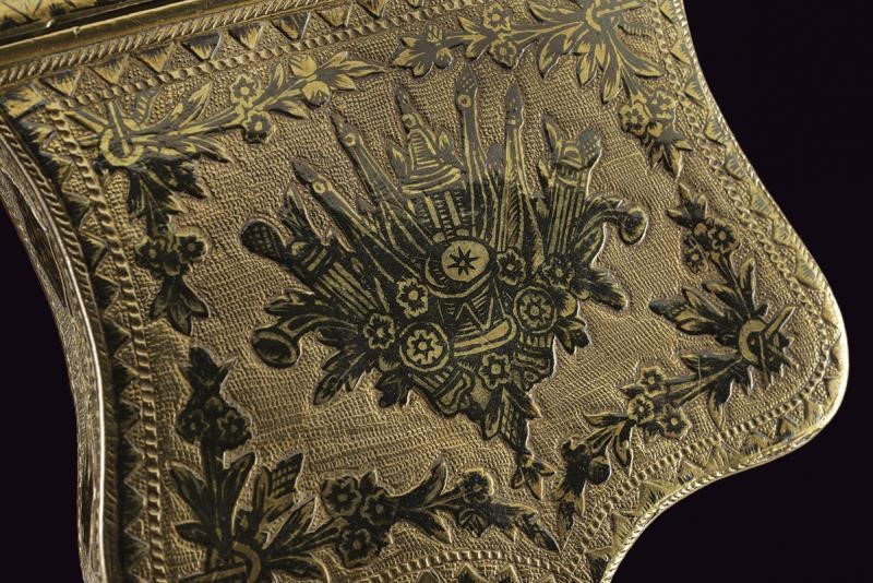 Cartucciera, argento dorato e niellato, Grecia, Fine del XIX Secolo
