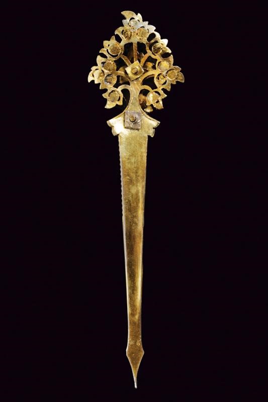 Sarpech in vermeil decorato con rubini, India, circa 1900