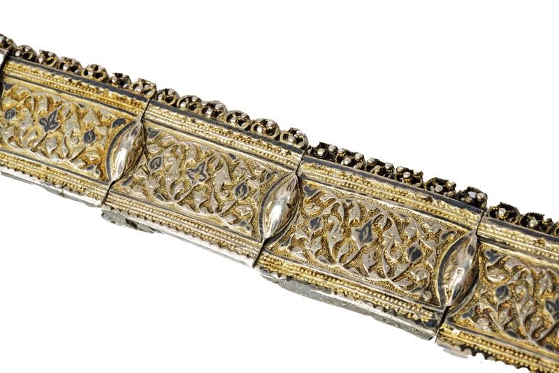 Cintura in argento, tecnica Caucaso, fine XIX secolo