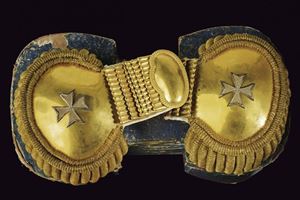 A pair of senior officer's epaulettes of the Order of Malta