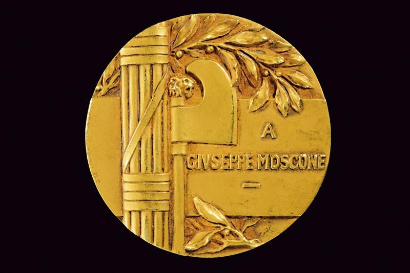 Moscone, Medaglia commemorativa dell'Istituto Foto-Radio-Terapico, oro 18 Kt, 1929