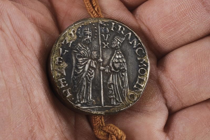 Francesco Molino, Nomina a Cavaliere di San Marco, Pergamena dipinta, metà del XVII secolo