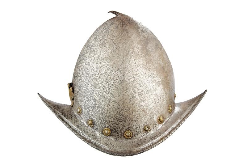 Morione aguzzo, metallico, Italia, 1600 circa